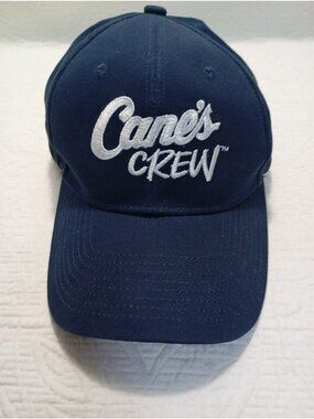 Raising Canes Crew Navy Adjustable Hat Embroidered Logos Certified Trainer